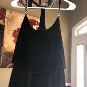 Black sleeveless shirt